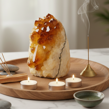 AAA Brazilian Citrine Geode | Natural Abundance Stone