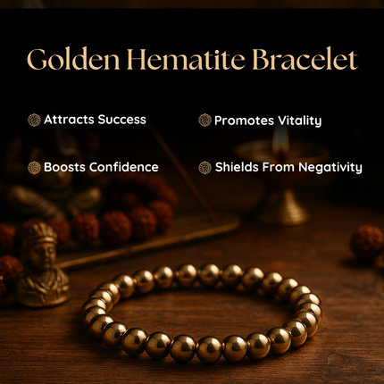 Golden Hematite Bracelet - Confidence Boosting