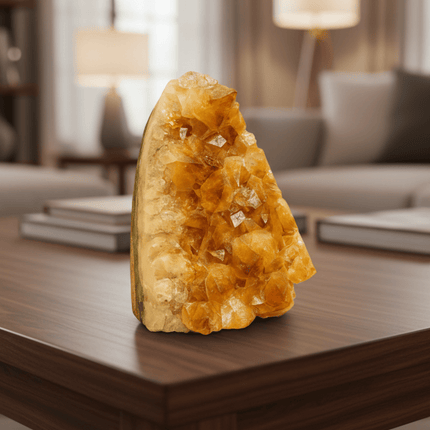 AAA Brazilian Citrine Geode | Natural Abundance Stone - Shubh Mala