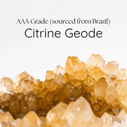 AAA Brazilian Citrine Geode | Natural Abundance Stone - Shubh Mala