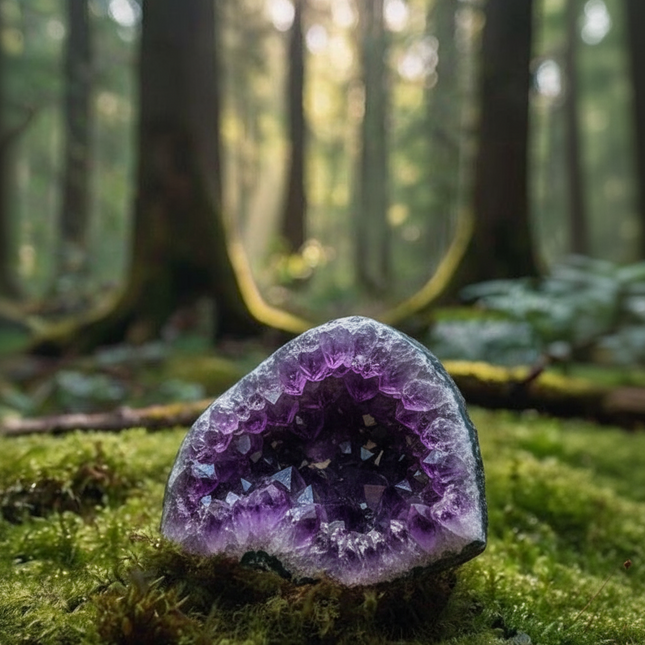 Aura Shield - Brazilian Raw Amethyst Cave Cluster (AAA Quality)