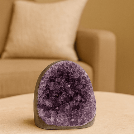 Aura Shield - Brazilian Raw Amethyst Cave Cluster (AAA Quality) - Shubh Mala