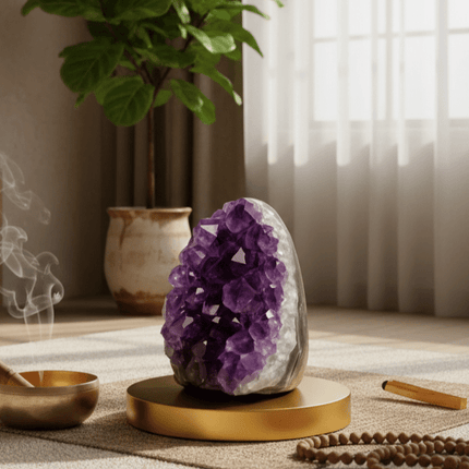 Aura Shield - Brazilian Raw Amethyst Cave Cluster (AAA Quality) - Shubh Mala