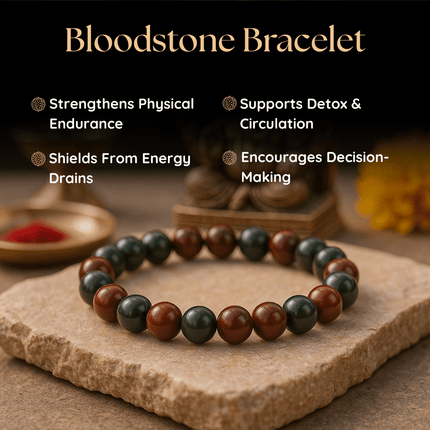 Bloodstone bracelet - Energy Boosting - Shubh Mala