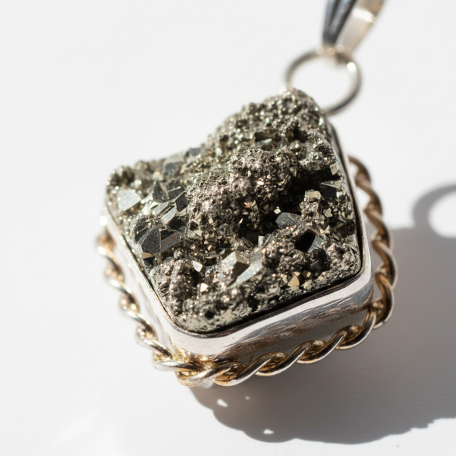 Raw Pyrite Pendant | Attract Prosperity