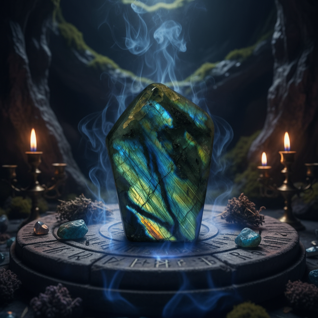 Mystic Shield - labradorite Crystal