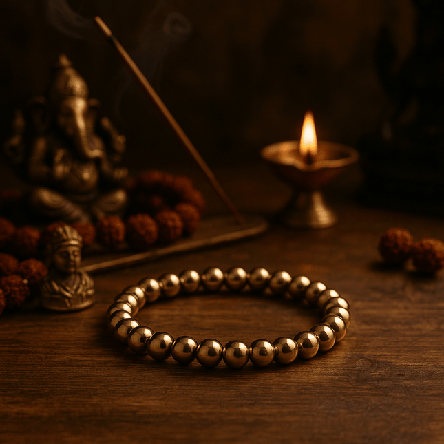 Golden Hematite Bracelet - Confidence Boosting - Shubh Mala