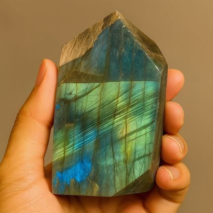 Mystic Shield - labradorite Crystal