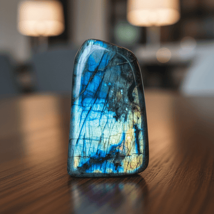 Mystic Shield - labradorite Crystal - Shubh Mala