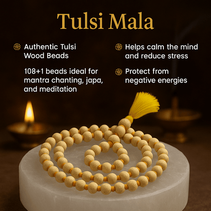 Natural Tulsi Mala – 108 Beads - Shubh Mala