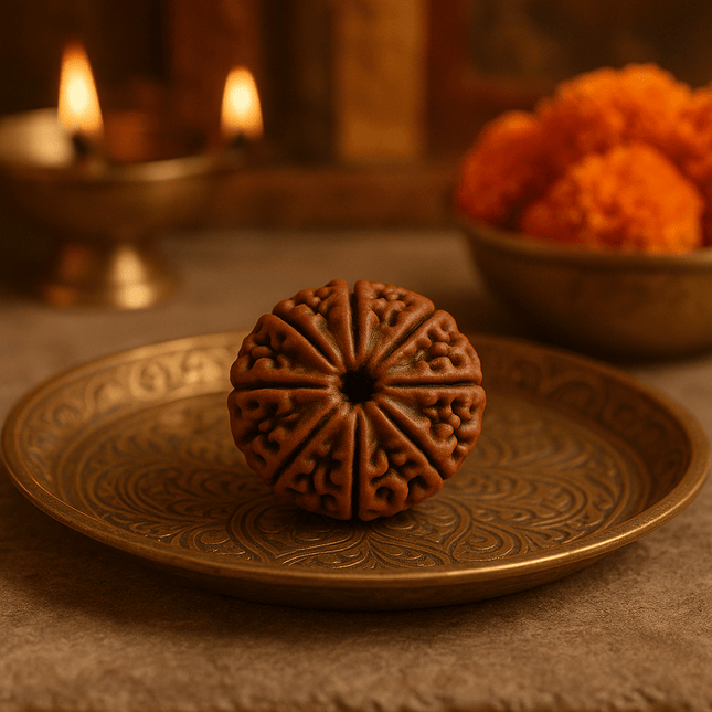 Nepali 8 Mukhi Rudraksh | 100% Authentic - 18mm to 22mm - Shubh Mala