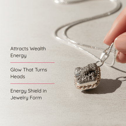 Raw Pyrite Pendant | Attract Prosperity - Shubh Mala