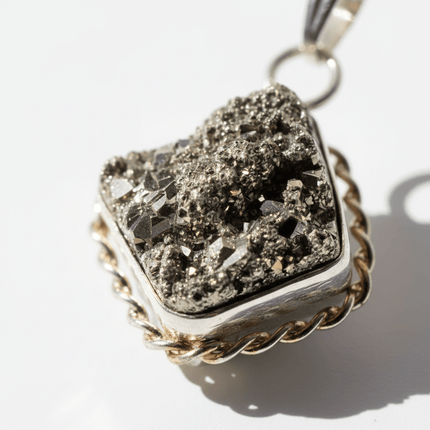 Raw Pyrite Pendant | Attract Prosperity - Shubh Mala