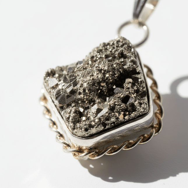 Raw Pyrite Pendant | Attract Prosperity - Shubh Mala