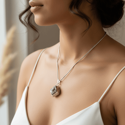 Raw Pyrite Pendant | Attract Prosperity - Shubh Mala