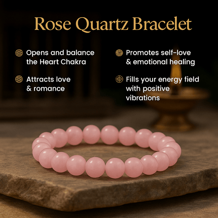 Rose Quartz Bracelet - Love Magnet - Shubh Mala