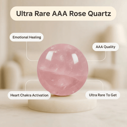 Rose Quartz Palm Stone for Love (AAA Grade) - Shubh Mala