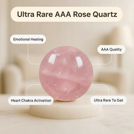 Rose Quartz Palm Stone for Love (AAA Grade)