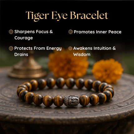 Tiger Eye Bracelet - Focus Enhancing - Shubh Mala